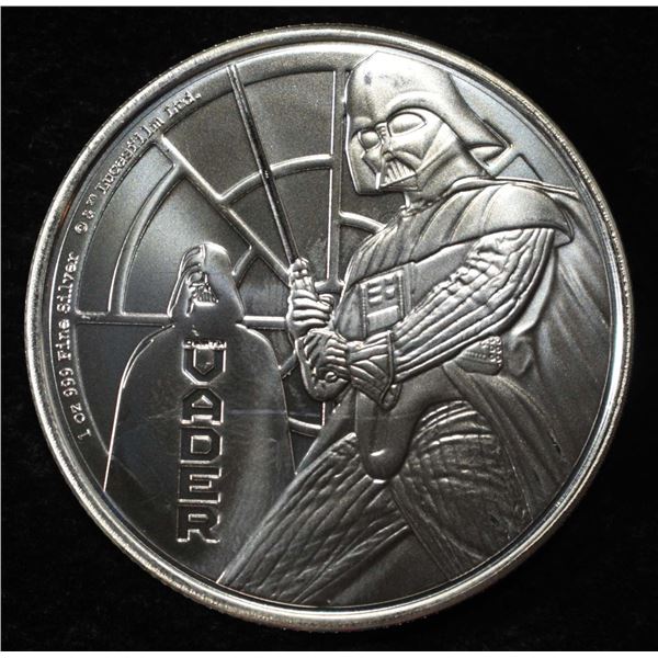 2022 STAR WARS DARTH VADER 1 OZ .999 SILVER ROUND