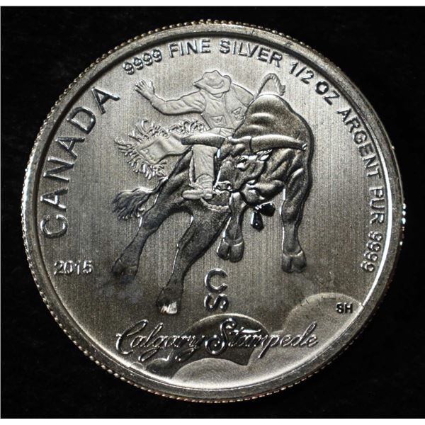 CALGARY STAMPEDE 1/2 OZ .999 SILVER ROUND
