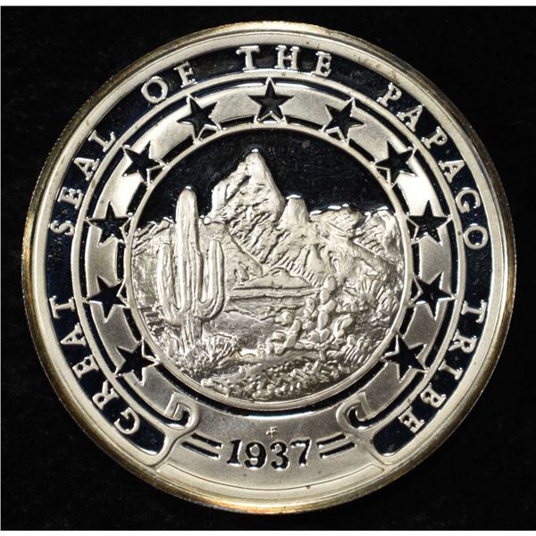 GREAT SEAL OF THE PAPAGO TRIBE 1 OZ .999