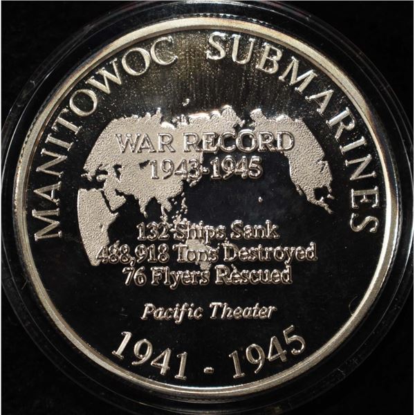 MANITOWOC SUBMARINES 1 OZ .999 SILVER ROUND