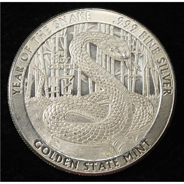 THE YEAR OF THE SNAKE 1 OZ .999 SILVER ROUND