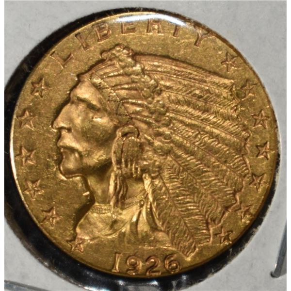 1926 $2.5 INDIAN GOLD CH BU