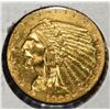 Image 1 : 1928 $2.5 INDIAN GOLD CH BU