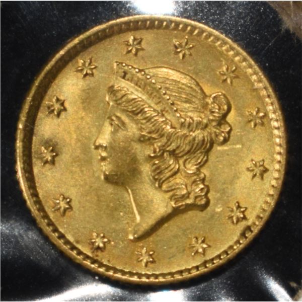 1853 $1 TYPE1 GOLD GEM BU