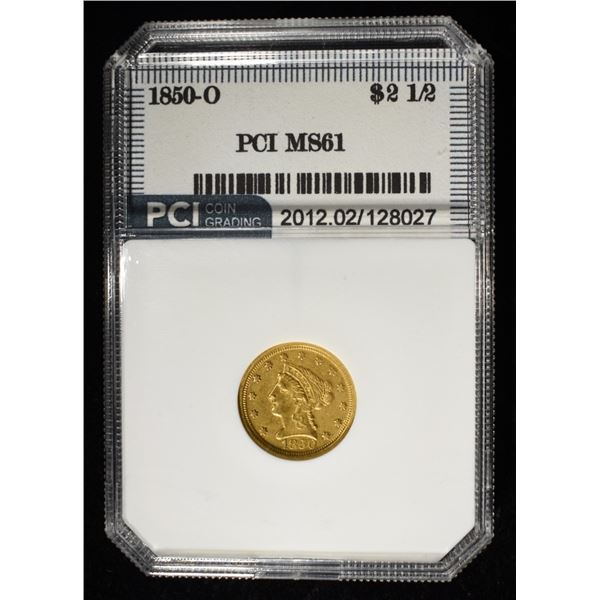 1850-O $2.50 GOLD LIBERTY PCI BU