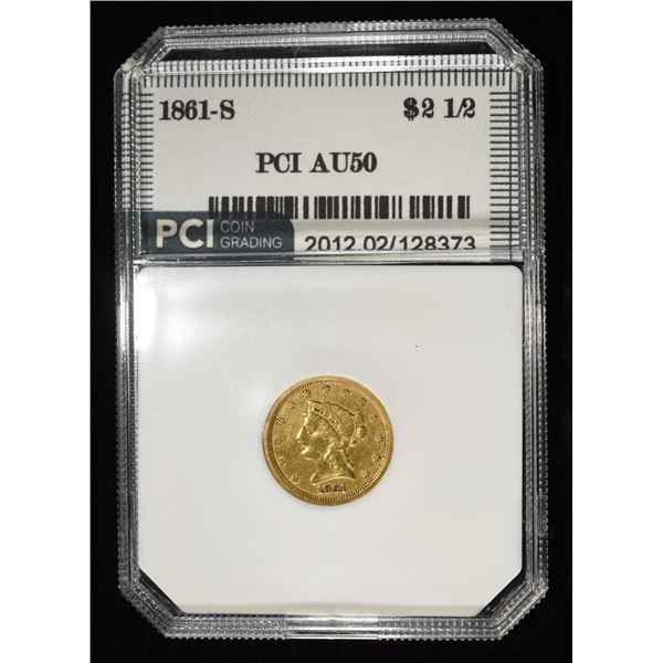 1861-S $2.5 LIBERTY GOLD PCI AU