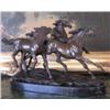 Image 1 : "THREE RUNNING MUSTANGS" BY BARYE BRONZE SCULPT