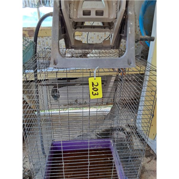 Animal Cages, Plastic Pipe, Electric Fencer, Misc (contents in room)