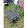 Image 1 : Metal Swinging Bench with Metal Plant Hanger
