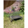Image 2 : Metal Swinging Bench with Metal Plant Hanger