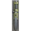 Image 1 : Canadian Military C7 Nella Knife with Green Sheath