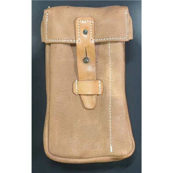 Polish Military Leather Ammo Pouch With Markings