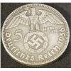 Image 4 : Germany 5 Reichsmark Nazi Era Coins, 1936 and 1938 (2 Pieces)