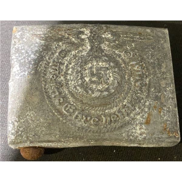 WWII German Aluminium Belt Buckle with Eagle and Swastika
