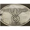 Image 2 : German Gestapo Warrant Identification Disc Stamped M 9/86