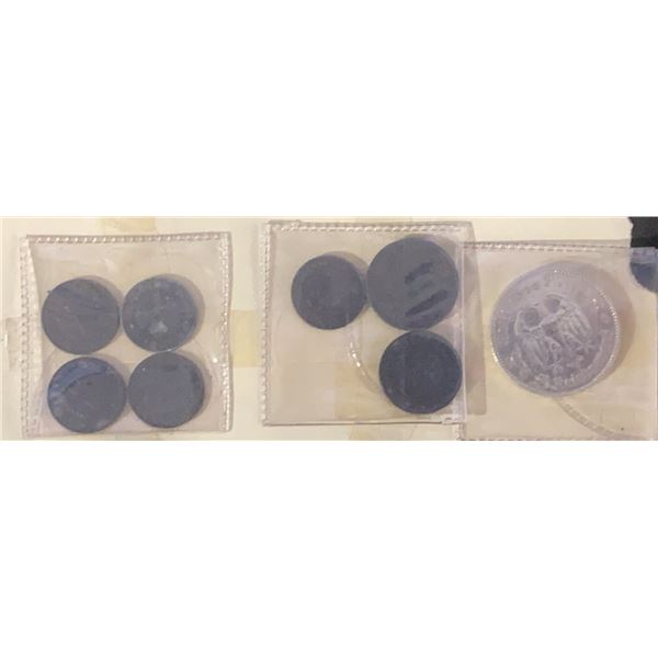 7 German Reich Coins Including 1935 2 Reichsmark