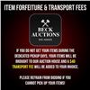 Image 1 : Item Forfeiture & Transport, Shipping, Delivery Fees & Conditions