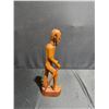 Image 2 : Hand-Carved Wood Figurine of Bearded Man with Inscription
