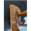 Image 4 : Hand-Carved Wood Figurine of Bearded Man with Inscription