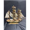 Image 4 : Wood Model Ship Gorch Fock and Harbourside Café Needlepoint Mat