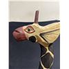 Image 3 : Hand-Carved Wooden Giraffe Sculptures, 32" and 40" Tall