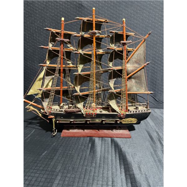 Spanish Frigate Model Ship, 1780, Wood, Display Stand