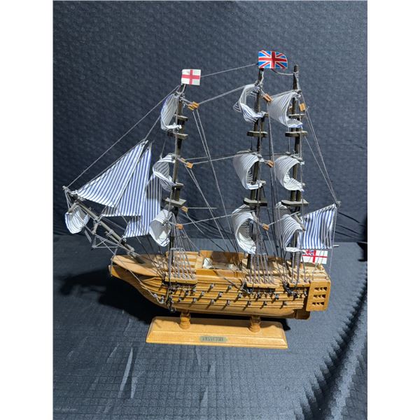 Wooden Model Ship HMS Victory With Stand