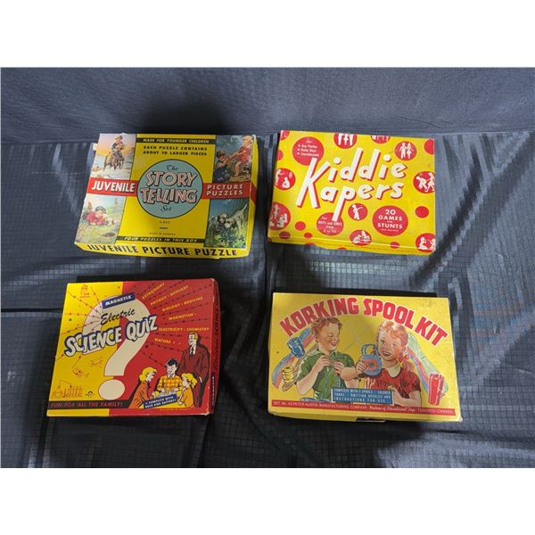 Vintage Children's Games and Puzzles Lot (4)