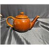 Image 7 : Brown Ceramic Teapot with Knit Cozy and 3 Ceramic Figurines