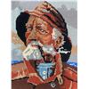 Image 2 : Framed Needlepoint Art of Bearded Sailor, 11x15.5”