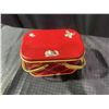 Image 2 : Red Plaid Metal Lunchbox Tin With Dual Handles