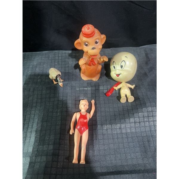 Vintage Plastic And Wind-Up Toys, 4 Pieces