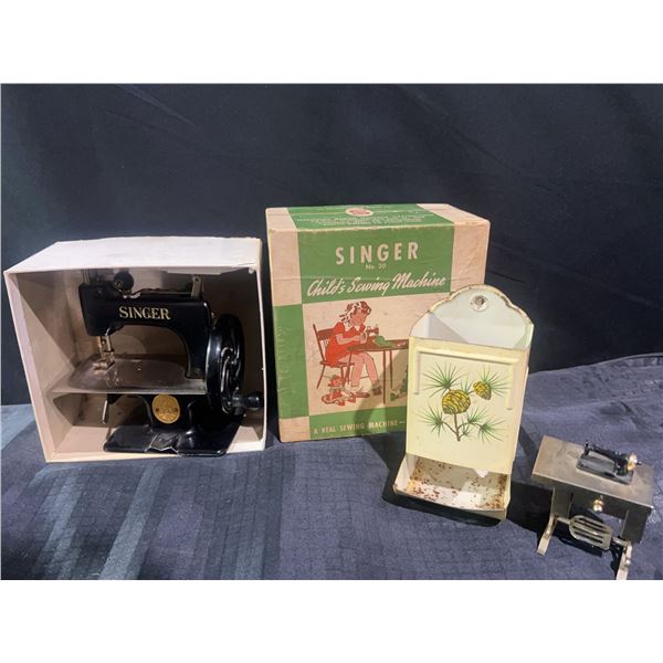Singer No. 20 Child’s Sewing Machine with Original Box and Accessories