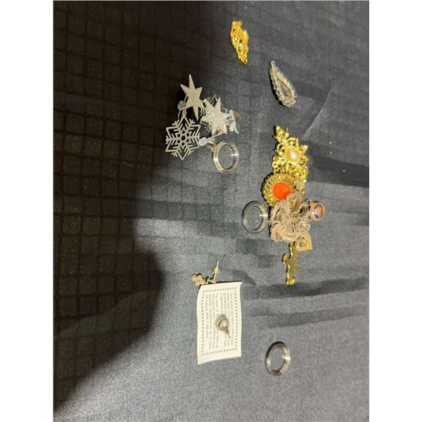 Pendants Lot Including Cultured Pearl, Enamel, and Filigree