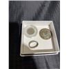 Image 1 : Sterling Silver Ring and Two Collector Coins