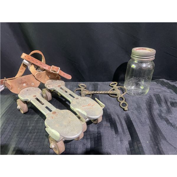 Sunshine Roller Skates, Bit, And Improved GEM Jar Lot