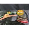 Image 1 : Collectibles: Rawleigh's Tin, 2 Painted Girl/Boy Hangers, Miniature Iron