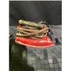 Image 7 : Collectibles: Rawleigh's Tin, 2 Painted Girl/Boy Hangers, Miniature Iron
