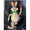 Image 2 : Lot: Wind-Up Bunny Toy, Porcelain Doll & Rustic Meat Tenderizer