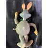 Image 3 : Lot: Wind-Up Bunny Toy, Porcelain Doll & Rustic Meat Tenderizer