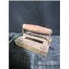 Image 8 : Lot: Wind-Up Bunny Toy, Porcelain Doll & Rustic Meat Tenderizer