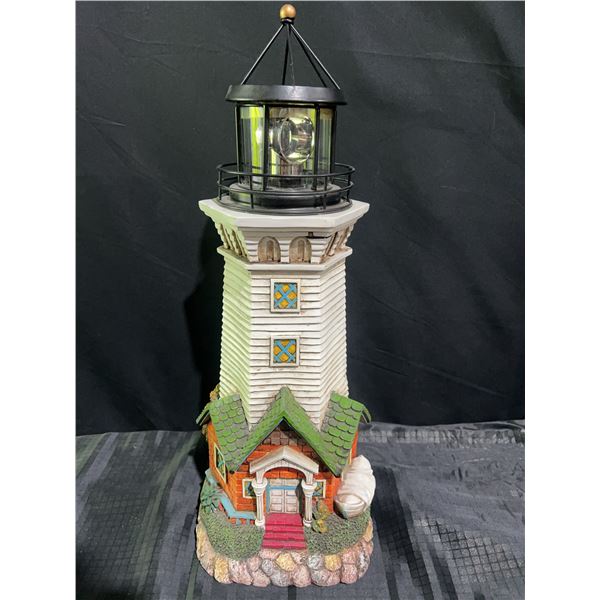 Solar Powered Decorative Lighthouse Model