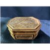Image 1 : Octagonal Wood and Leaf Trinket Box, Made in Philippines