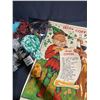 Image 1 : Irish Coffee Tea Towel, Scarves, Yarn Crafts & Iron-On Labels Lot