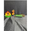 Image 1 : 4 Plastic Toys: Fido Bank, Figure, Desire St. Trolley, Powell & Mason Cable Car