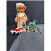 Image 1 : Vintage Toys And Miniatures Including Doll And Rocking Horse