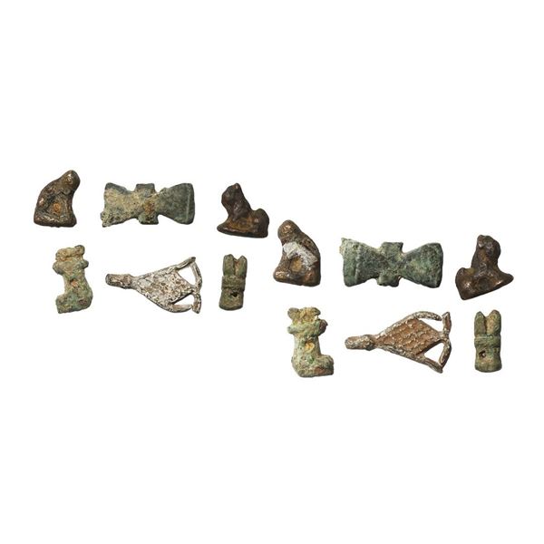 Primitive Money, Copper Figurines, Set of 6