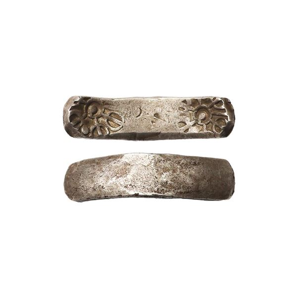 Gandhara Mahajanapada, (6th-5th Century BC), Bent Bar, Silver Shatamana, 11.34 gms