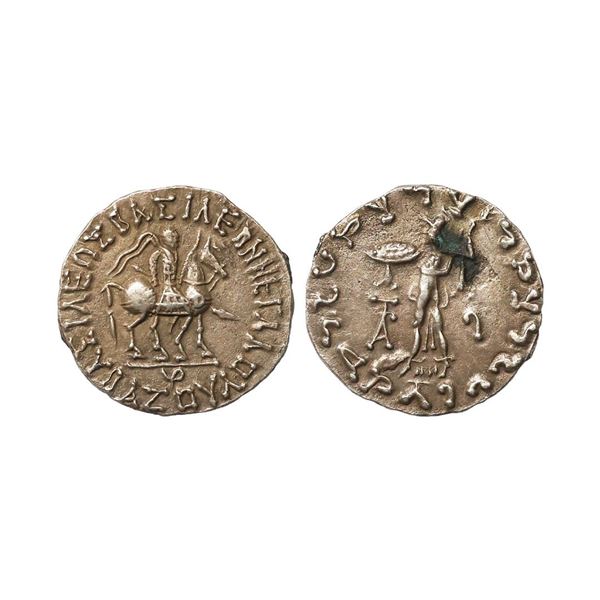 Indo-Scythians, Azes (c. 58-12 BC), Silver Tetradrachm, 8.93 gms