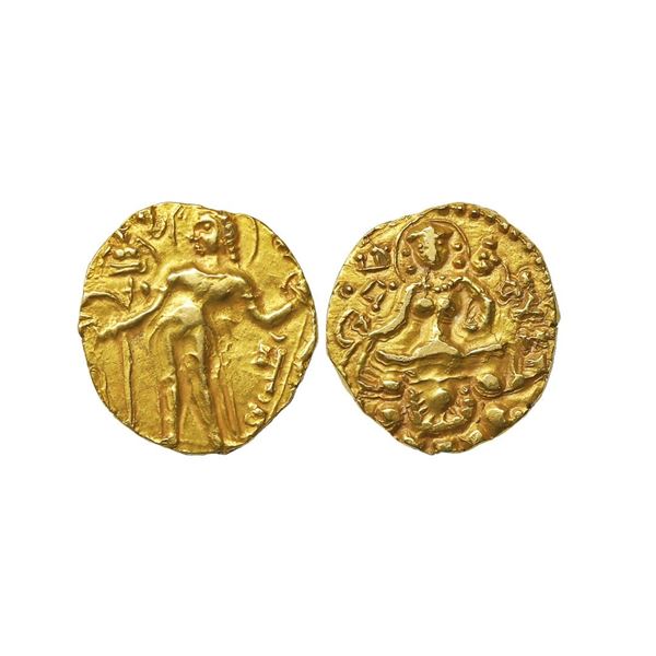 Ancient, Guptas, Skandagupta (455-467 AD), Archer type, Gold Dinar, 9.13 gms, Obv. King st